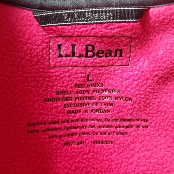 LL Bean Womens Pink Mauve Fleece Lined Vest Large - Picture 3 of 4